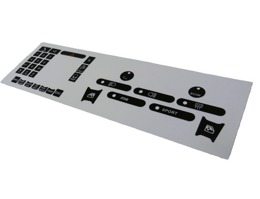 "StickyStopper" Sticky Buttons Reparatur Set Aufkleber Klimabedienung Radio für Maserati 4200GT 3200GT