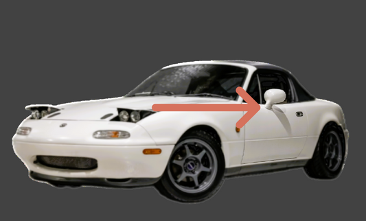 "Tight-Side" Für Mazda MX5 NA Dichtung zwischen Tür und Spiegel Side Mirror Miata Gasket