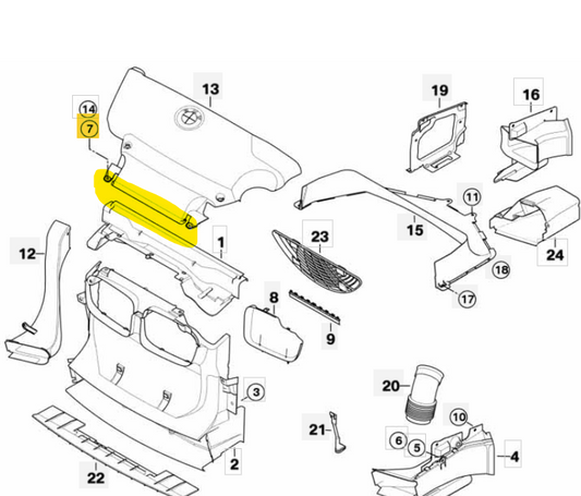 "Inhalator" Kaltluftansaugung Airscoop für den BMW 3er E46 320i-330i