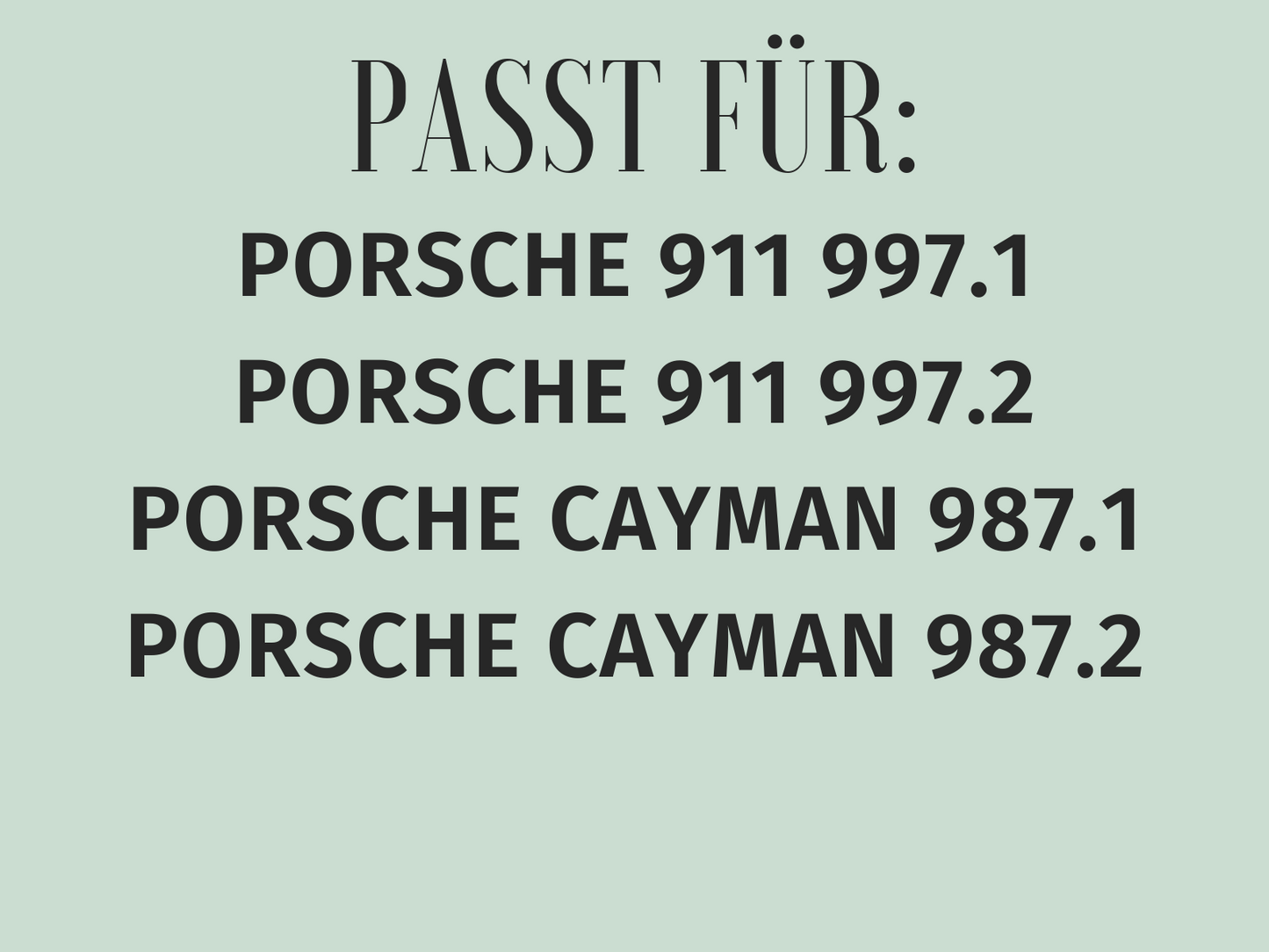 "Sip Saver Repair Pack" Reparatursatz Set Cupholder für Porsche 997 997.1 997.2 Carrera Getränkehalter