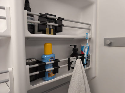 "Bubble-Box" Trenner für das Badregal beim VW Crafter Grand California