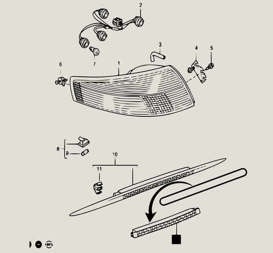 "Tight-Braking" Dichtung für Porsche 911 996 TPU Gummidichtung Dritte Bremsleuchte 3. Bremslicht