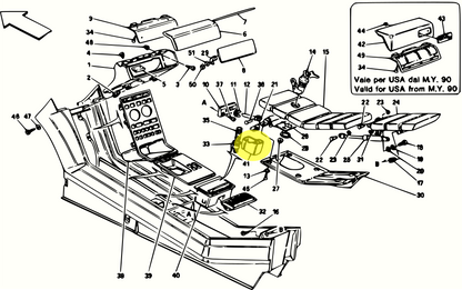 Für Ferrari 348 Aschenbecher Ersatzteil Set GTB GTS TB Spider 64735500 Oldtimer