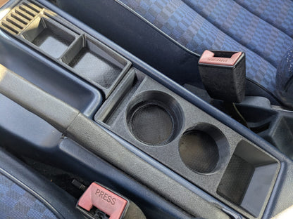 "Cup-n-Stuff" Cupholder & Ablagefächer in Mittelkonsole für Mercedes Benz W201 190E