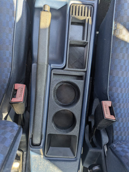 "Cup-n-Stuff" Cupholder & Ablagefächer in Mittelkonsole für Mercedes Benz W201 190E