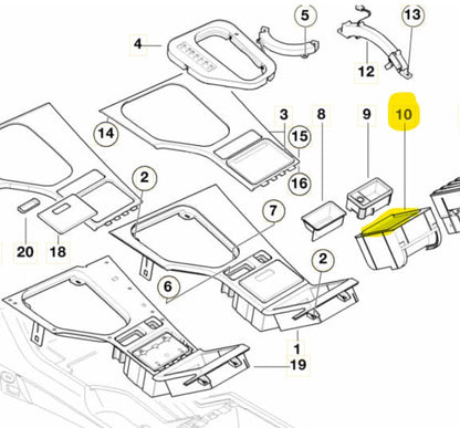 "RollaFella" Rollo Ablagefach Mittelkonsole für BMW E39 51168159698 Limousine M5 Touring 5er