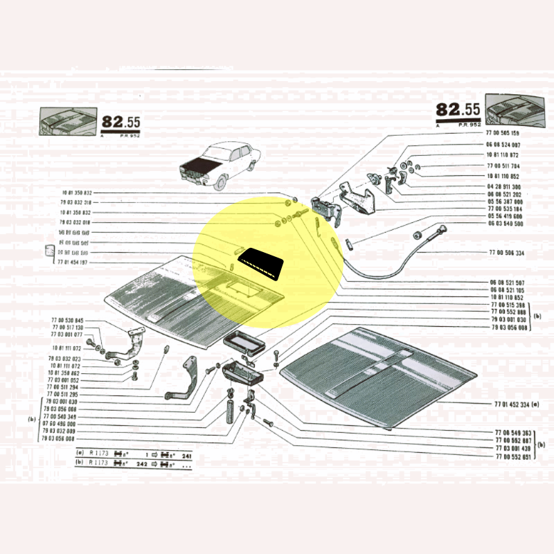 Motorhaube Lufteinlass für Renault R5 R12 Gordini Turbo 7700549452 Hutze Luft OE