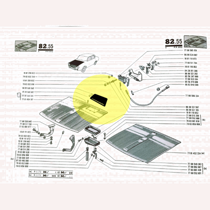 Motorhaube Lufteinlass für Renault R5 R12 Gordini Turbo 7700549452 Hutze Luft OE