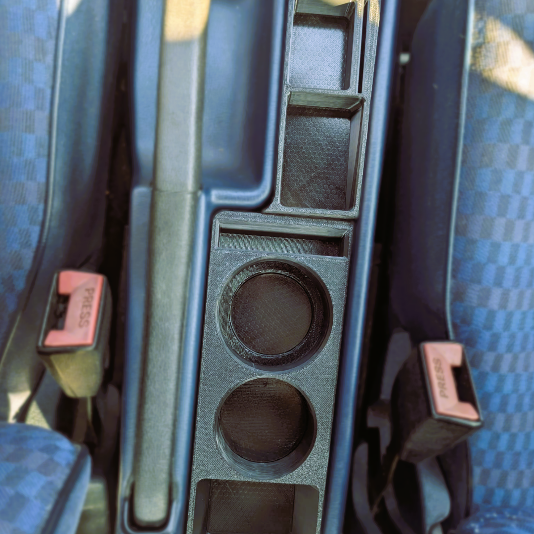 "Cup-n-Stuff" Cupholder & Ablagefächer in Mittelkonsole für Mercedes Benz W201 190E