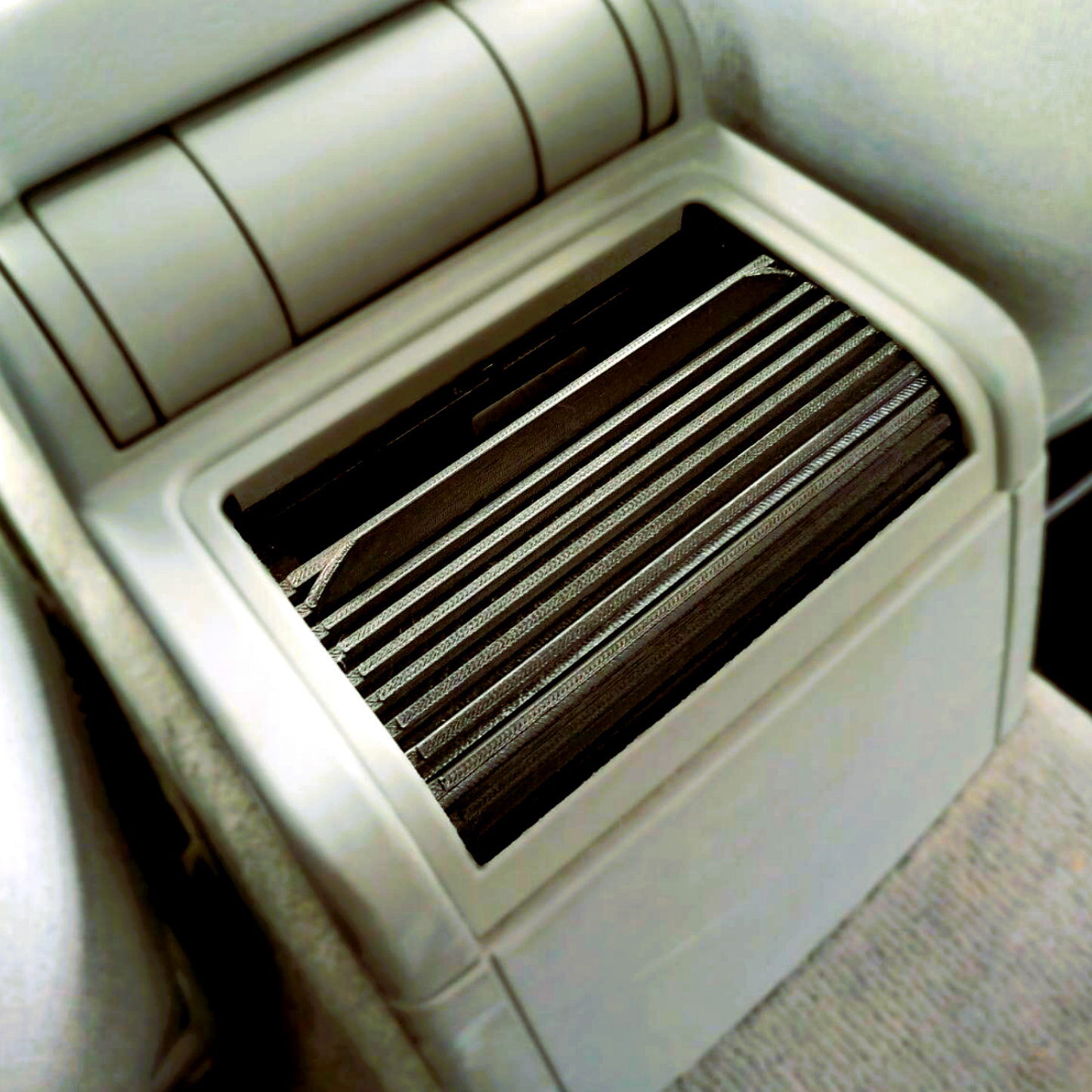"Slide-n-Hide" Aschenbecherdeckel Rollo Gleitrollo Deckel für BMW E46 Coupe Cabrio Limo hinten