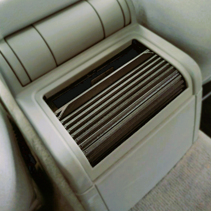 "Slide-n-Hide" Aschenbecherdeckel Rollo Gleitrollo Deckel für BMW E46 Coupe Cabrio Limo hinten