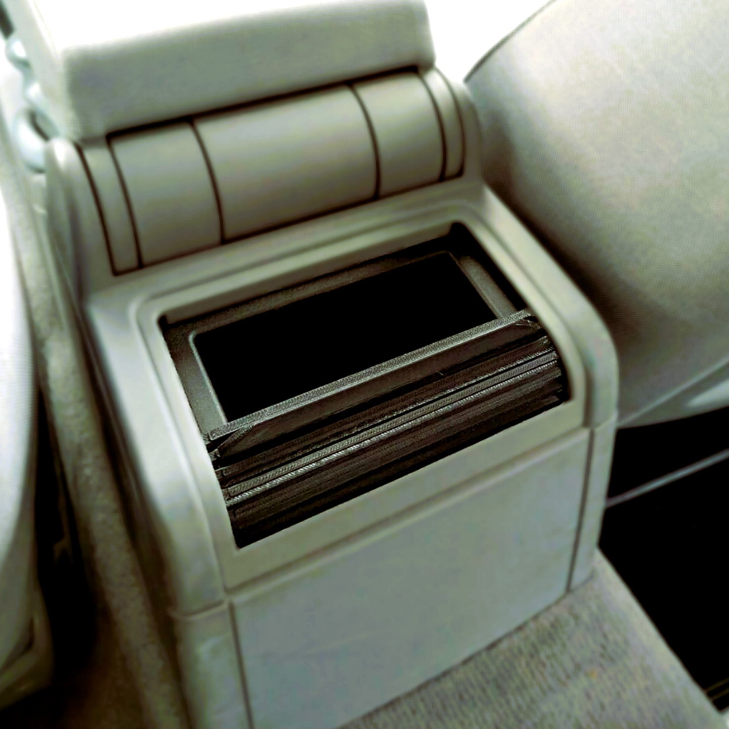 "Slide-n-Hide" Aschenbecherdeckel Rollo Gleitrollo Deckel für BMW E46 Coupe Cabrio Limo hinten