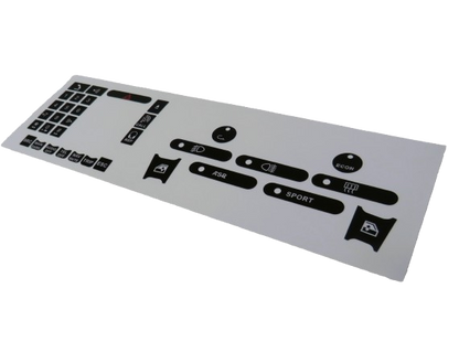 "StickyStopper" Sticky Buttons Reparatur Set Aufkleber Klimabedienung Radio für Maserati 4200GT 3200GT