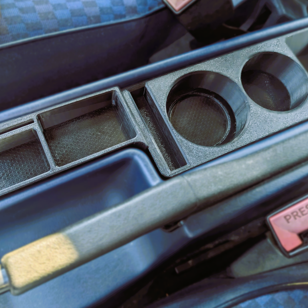 "Cup-n-Stuff" Cupholder & Ablagefächer in Mittelkonsole für Mercedes Benz W201 190E