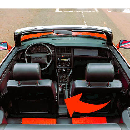 "Sip-n-Stash" Becherhalter Cupholder Getränkehalter für Audi 80 90 B3 B4 Typ89 Cabrio Coupe S2