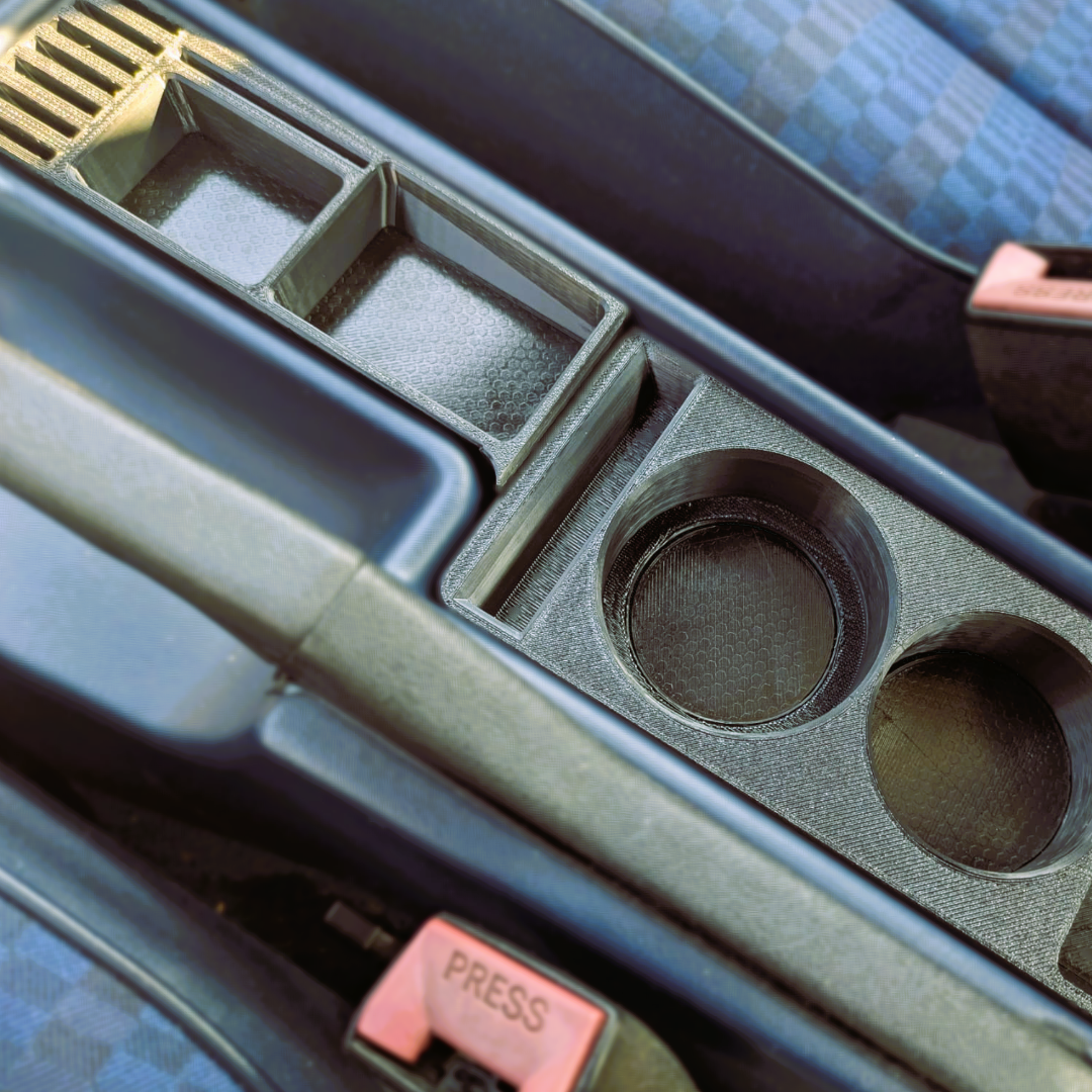 "Cup-n-Stuff" Cupholder & Ablagefächer in Mittelkonsole für Mercedes Benz W201 190E