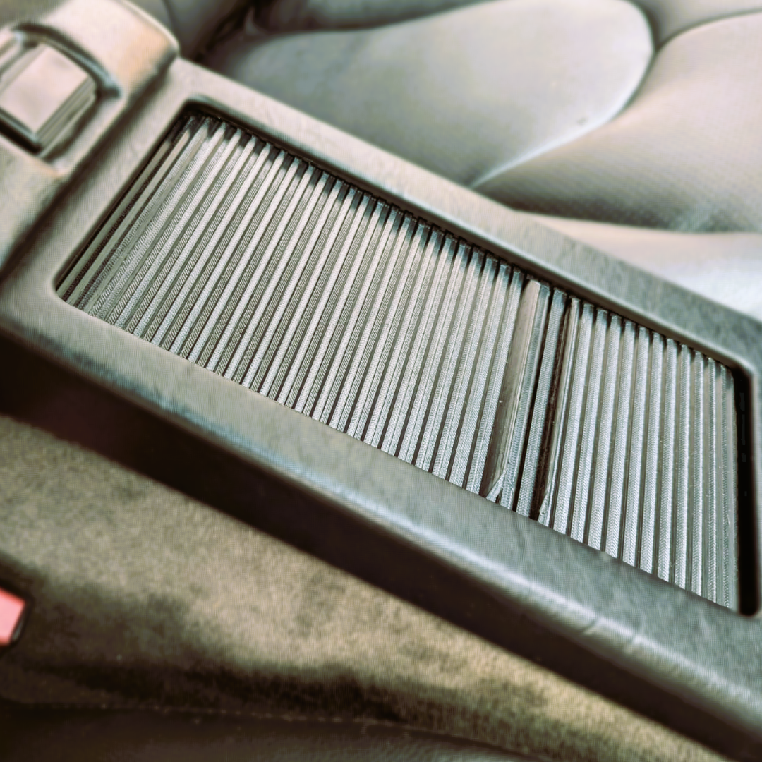 "Slide-n-Hide" Zweiteiliges Rollo für Mercedes R129 SL320 500 73 500SL 300SL Mittelkonsole Jalousie schwarz