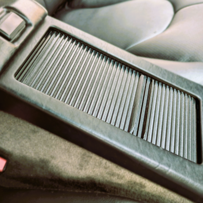 "Slide-n-Hide" Zweiteiliges Rollo für Mercedes R129 SL320 500 73 500SL 300SL Mittelkonsole Jalousie schwarz