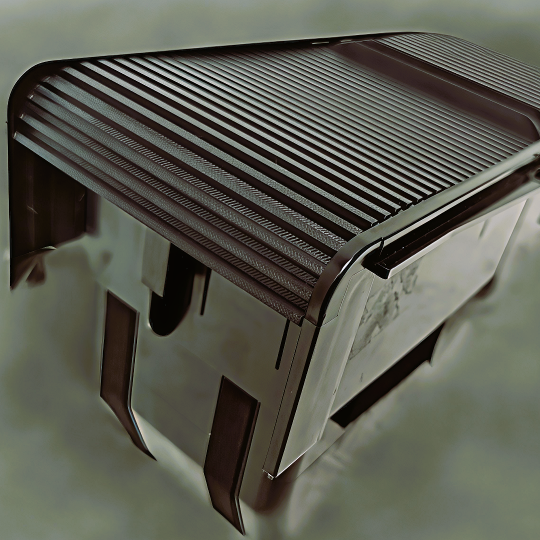 "Slide-n-Hide" Zweiteiliges Rollo für Mercedes R129 SL320 500 73 500SL 300SL Mittelkonsole Jalousie schwarz