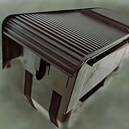 "Slide-n-Hide" Zweiteiliges Rollo für Mercedes R129 SL320 500 73 500SL 300SL Mittelkonsole Jalousie schwarz