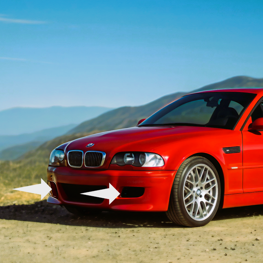 "BrakeBreeze" Set für Bremskühlung Luftführung Bremse vorne Stoßstange BMW E46 M3 M-Paket