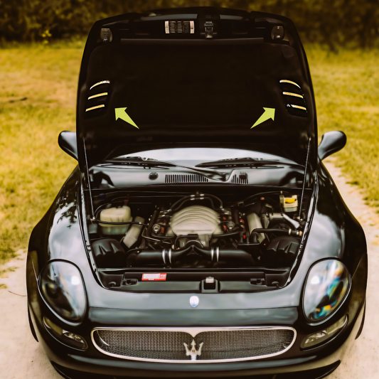 "HoodVents" Luftauslässe Motorhaube für Maserati 3200GT V8 Turbo Coupe Cabrio Cambiocorsa