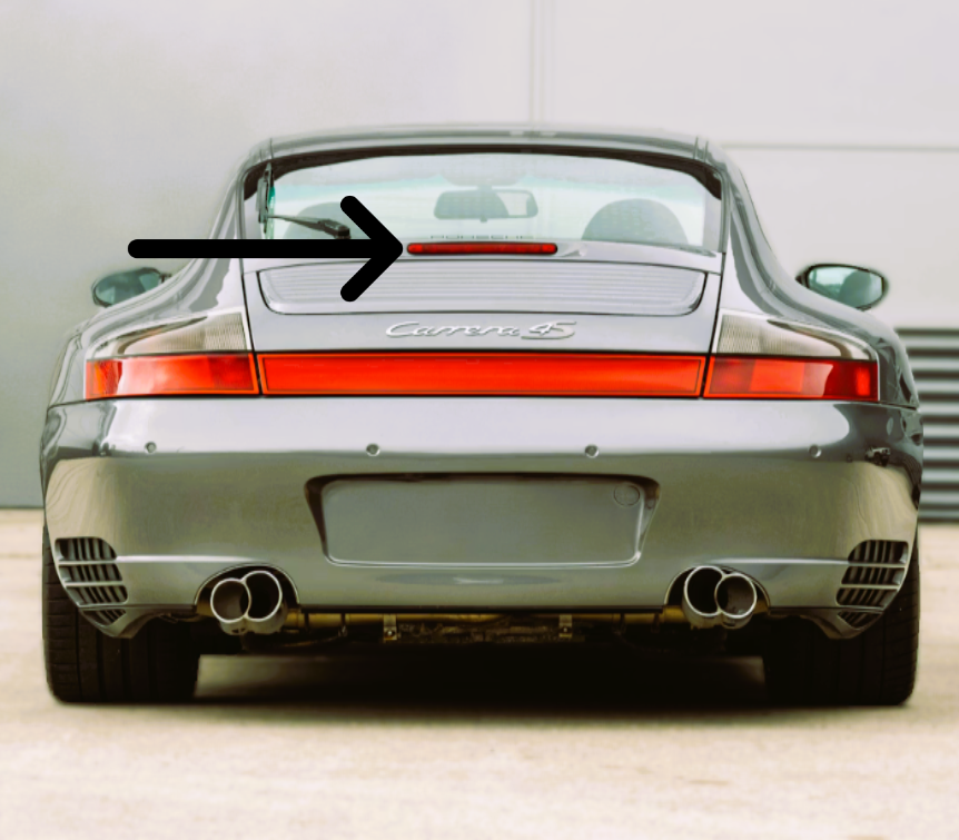 "Tight-Braking"  Dichtung für Porsche 911 996 TPU Gummidichtung Dritte Bremsleuchte 3. Bremslicht