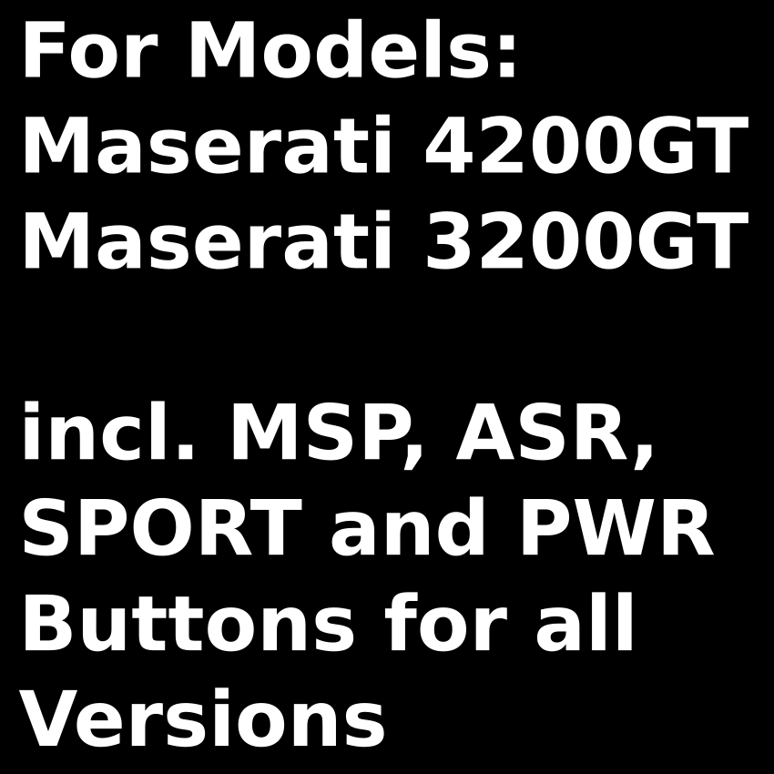 "StickyStopper" Sticky Buttons Reparatur Set Aufkleber Klimabedienung Radio für Maserati 4200GT 3200GT
