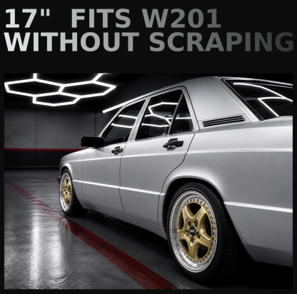"Fat-Baby-Benz" Kotflügelverbreiterungssatz Fender für Mercedes Benz W201 W202 W124 AMG +5mm Set