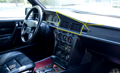 "Center Stage Trio" Innenraum Blende Mittelkonsole 3-Loch inkl. Blinddeckel für Mercedes-Benz 190E