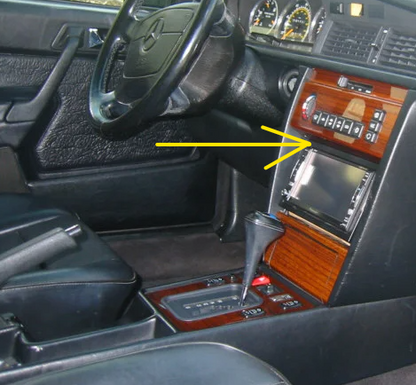 "DIN-o-Saur" Doppel-DIN Radioadapter für Mercedes 190 W201 – passgenauer Einbaurahmen