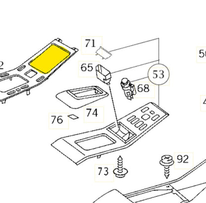 “ML Secret Slider” Rollo Ablagefach Mittelkonsole für Mercedes W163 ML 270 320 400 500 55 AMG ML63