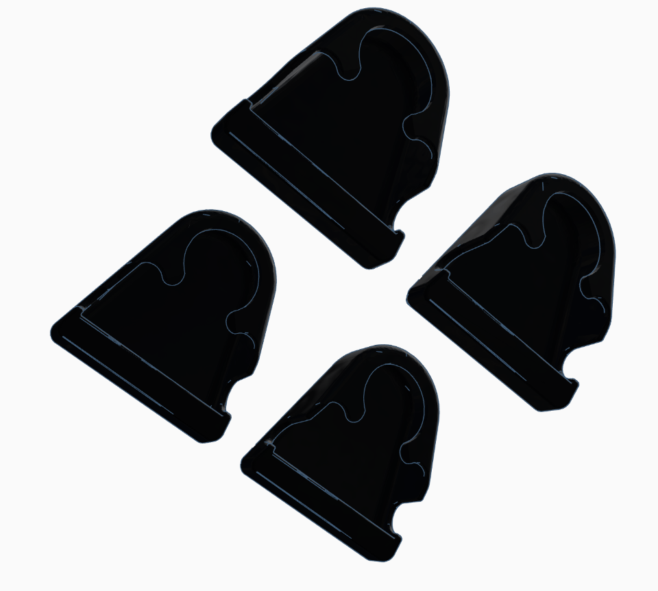 "Rabbit-Hole-Cover" Abdeckungen für die Gurthalter beim Golf 1 MK1 mit "GTi" Schriftzug