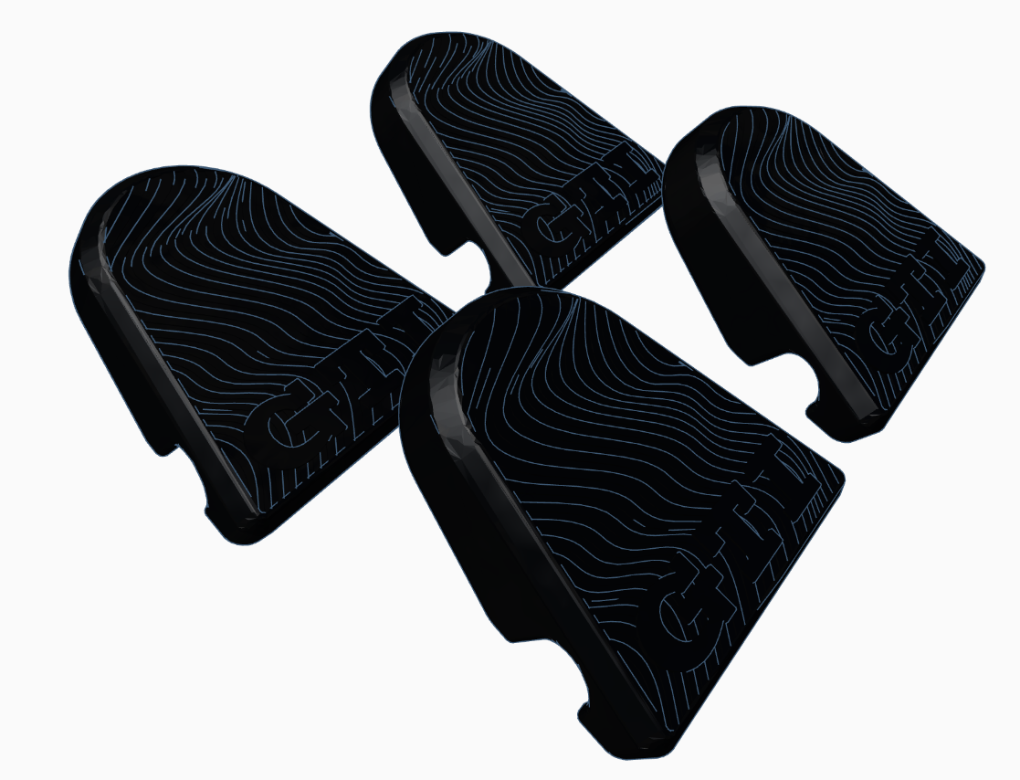 "Rabbit-Hole-Cover" Abdeckungen für die Gurthalter beim Golf 1 MK1 mit "GTi" Schriftzug