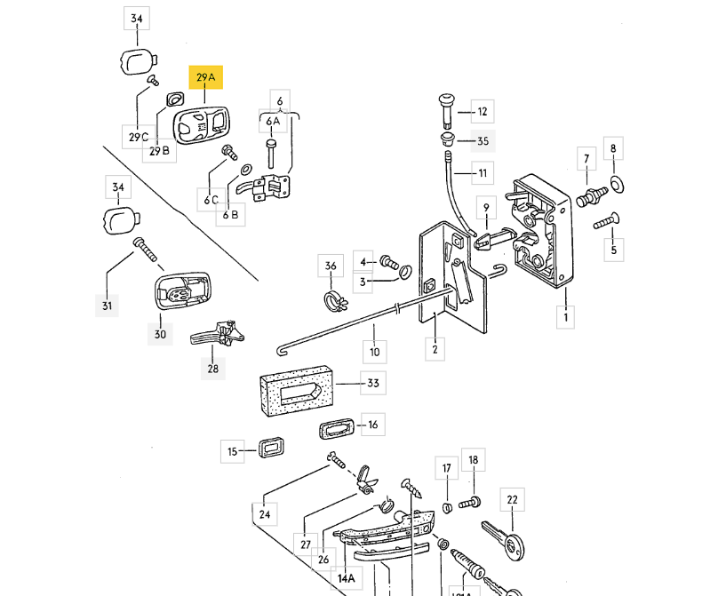 Türgriffschale Blende Abdeckungen für Golf 1 MKI 171837235