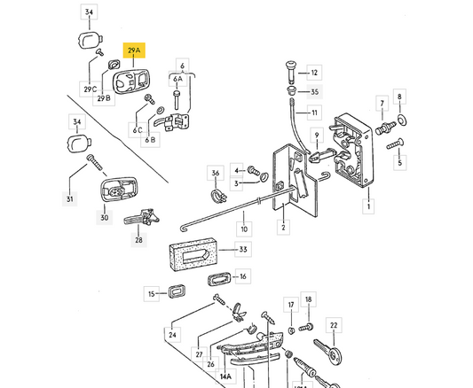 Türgriffschale Blende Abdeckungen für Golf 1 MKI 171837235