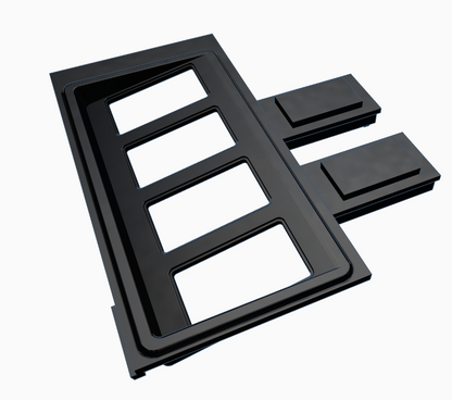 Tacho Blende und Blindstopfen Tastenblende für Golf 1 MKI 171837235 inkl. GTi