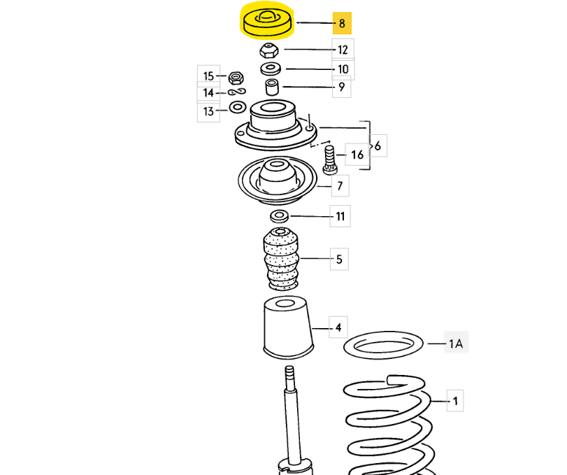 Domlager Abdeckungen Cover vorn für Golf 1 MKI 171837235 inkl. GTi 171412359
