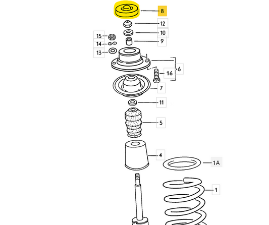 Domlager Abdeckungen Cover vorn für Golf 1 MKI 171837235 inkl. GTi 171412359