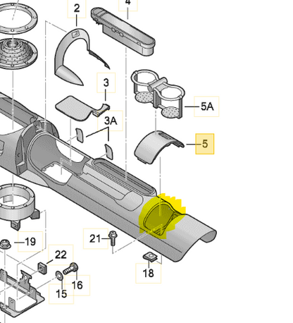 "Sip-n-Stash" Dosenhalter Getränkehalter Becherhalter für Audi TT 8N 1.8T Quattro 3.2 VR6 3D