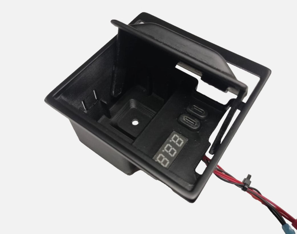 Ashtray-Upgrade für Ferrari F430 F360 mit Batterieanzeige und 2x USB-C