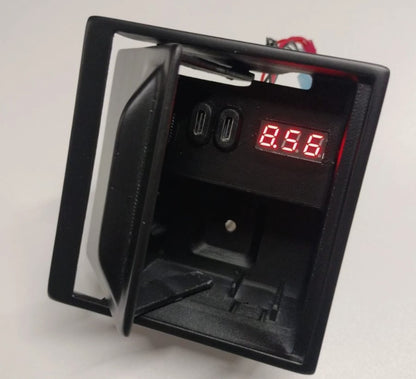 Ashtray-Upgrade für Ferrari F430 F360 mit Batterieanzeige und 2x USB-C