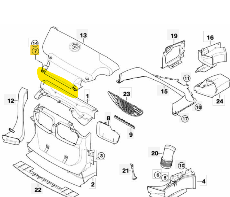 "Inhalator" Kaltluftansaugung Airscoop für den BMW 3er E46 320i-330i