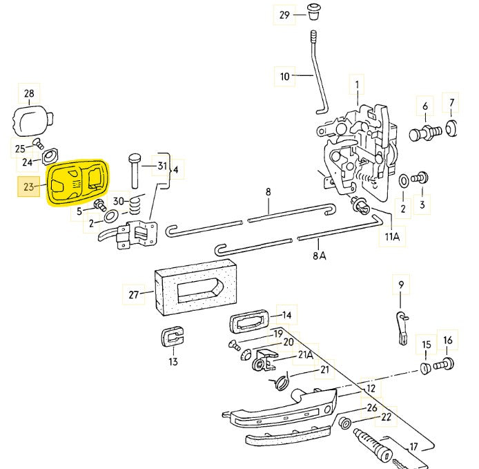 Türgriffschale Blende Abdeckungen für Golf 1 MKI 171837235