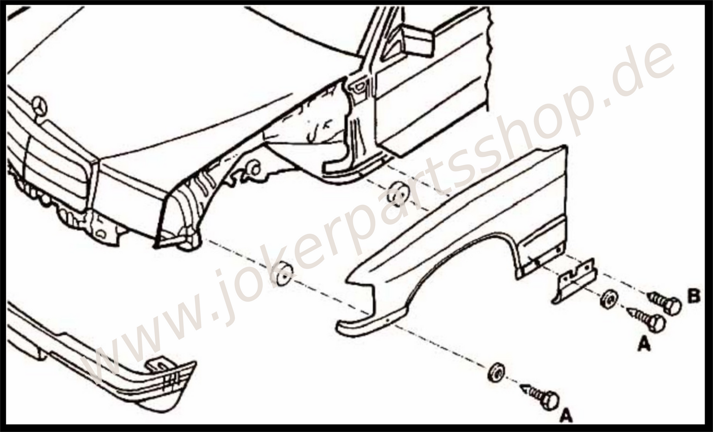 "Fat-Baby-Benz" Kotflügelverbreiterungssatz Fender für Mercedes Benz W201 W202 W124 AMG +5mm Set