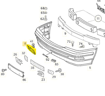 "Hide-a-Hook" Wie 1298800005 Kappe Abschleppöse Abdeckkappe Mercedes R129 SL500 320 73 300 SL