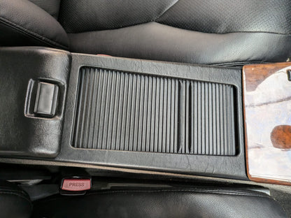 "Slide-n-Hide" Zweiteiliges Rollo für Mercedes R129 SL320 500 73 500SL 300SL Mittelkonsole Jalousie schwarz