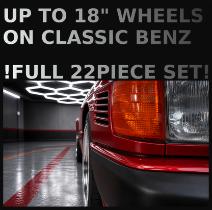 "Fat-Baby-Benz" Kotflügelverbreiterungssatz Fender für Mercedes Benz W201 W202 W124 AMG +5mm Set