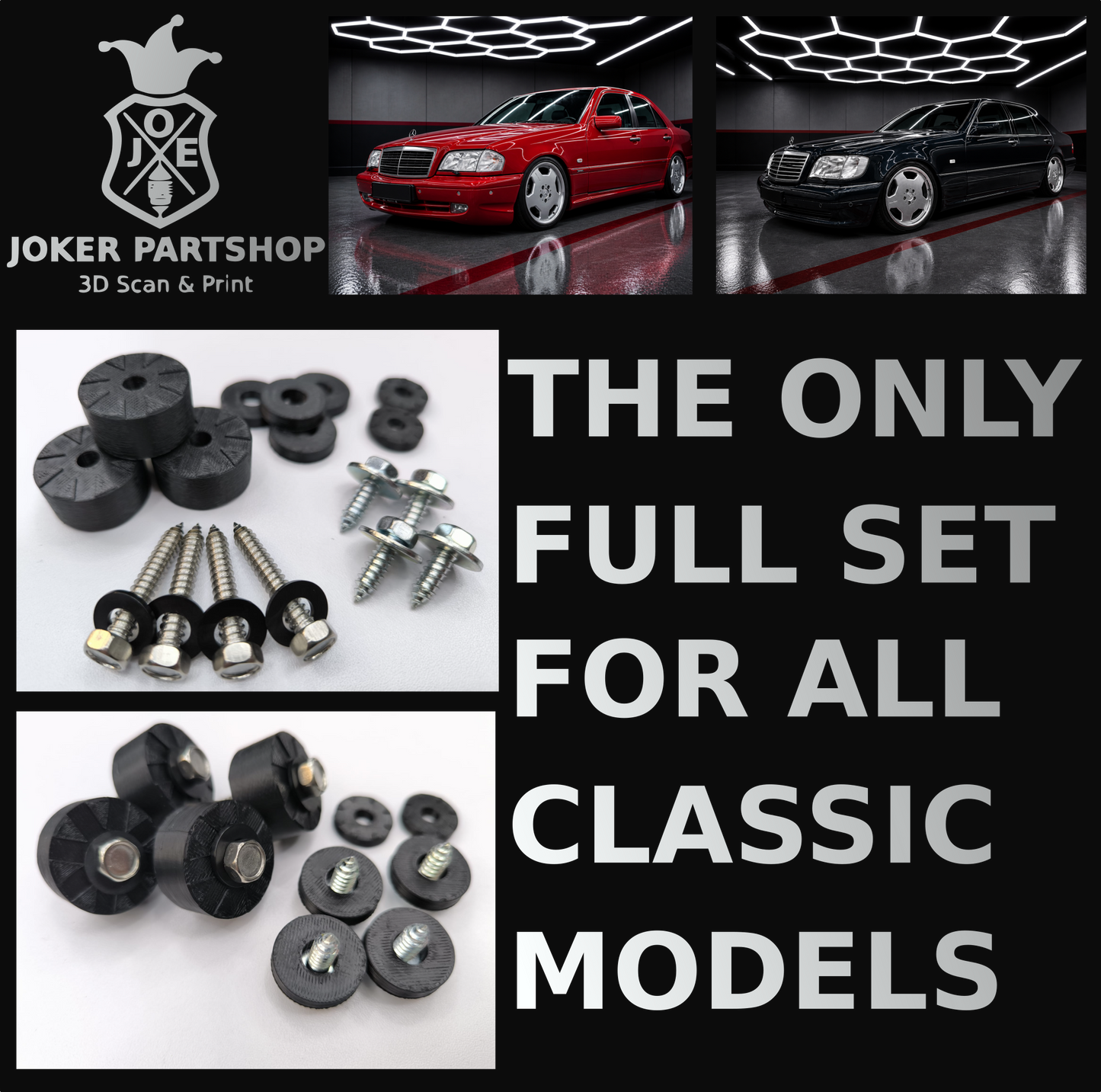 "Fat-Baby-Benz" Kotflügelverbreiterungssatz Fender für Mercedes Benz W201 W202 W124 AMG +5mm Set