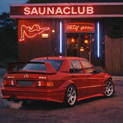 "Automatic Latte Ventilator" Ausfahrender Getränkehalter in Lüfterdüse für Mercedes Benz W201 190E